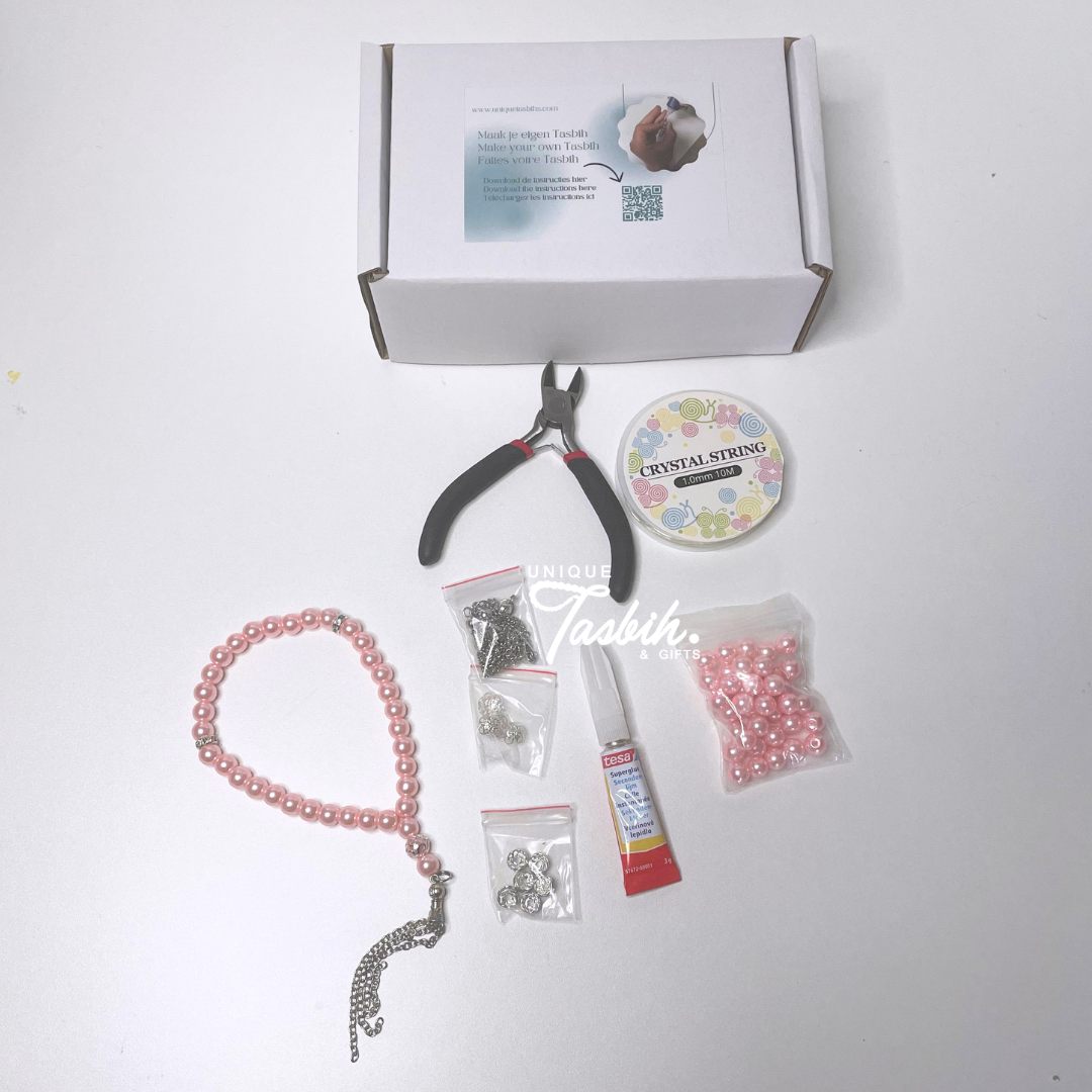 DIY Tasbih-pakket voor kleine tasbih (33 kralen)