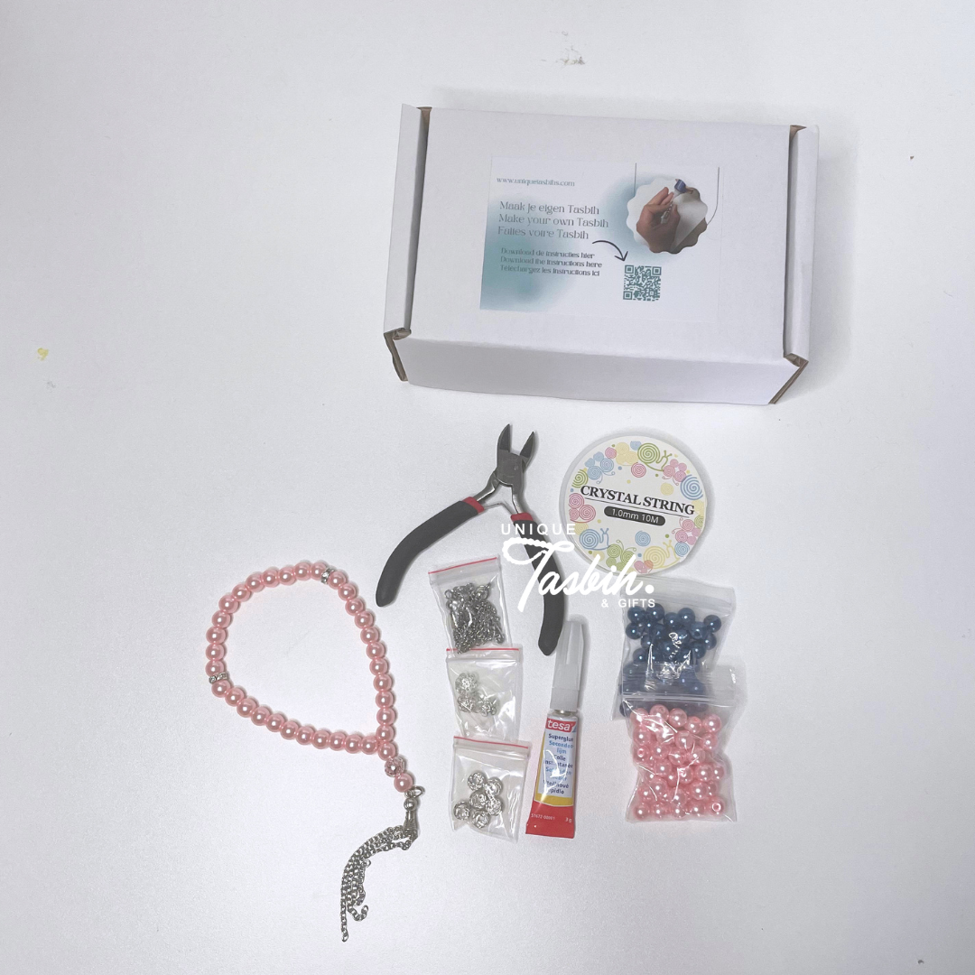 DIY Tasbih-pakket voor kleine tasbih (33 kralen)