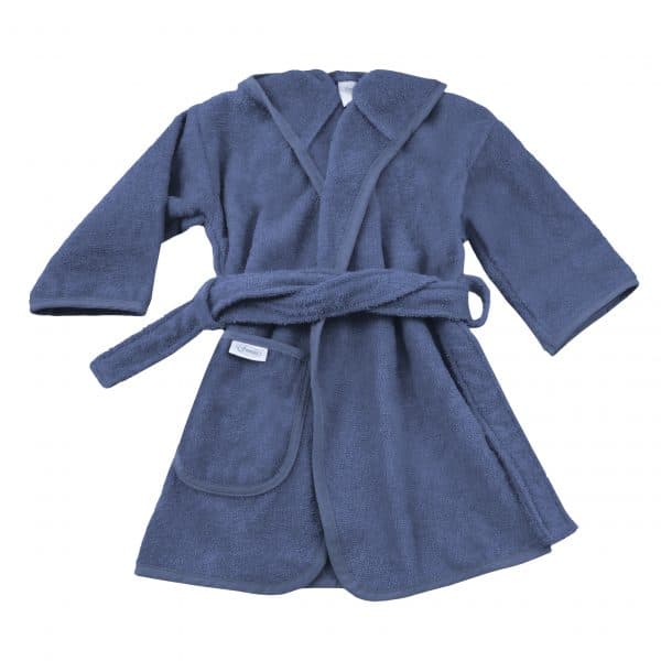 Peignoir personnalisé nouveau-né (Bleu Soie)