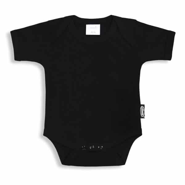 Onesie met naam (Zwart) (62-68)