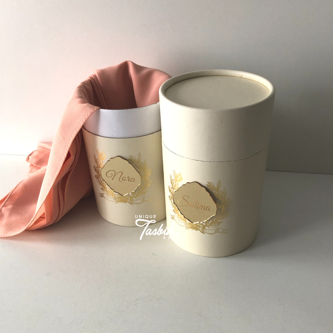 Chiffon scarf with personalised box - Unique Tasbihs & Gifts