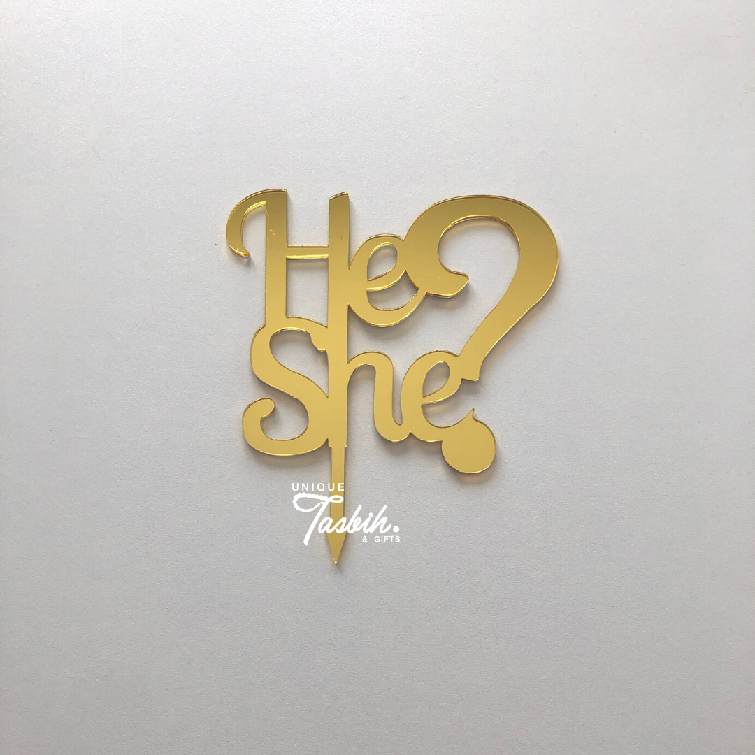 Caketopper Gender reveal - Unique Tasbihs & Gifts