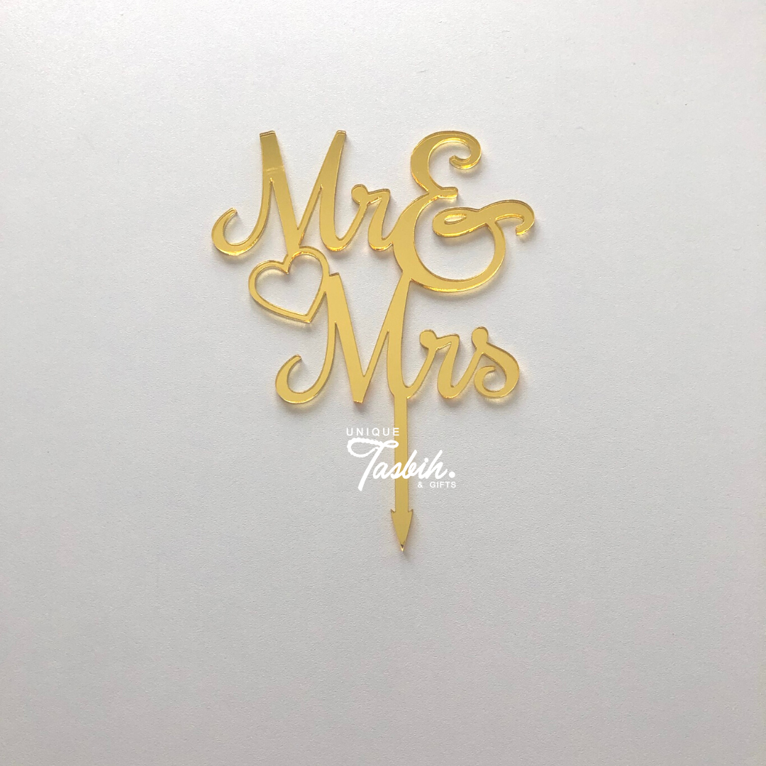 Caketopper Mr & Mrs - Unique Tasbihs & Gifts