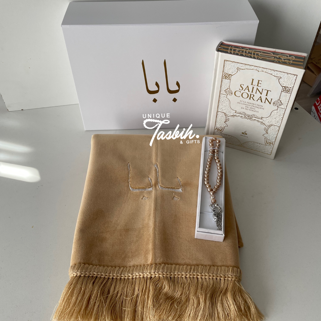 Gepersonaliseerde geschenkdoos FRANS (Tapijt - Koran - Tasbih)
