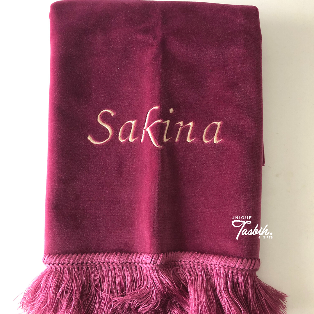 Personalised prayer rug - Unique Tasbihs & Gifts