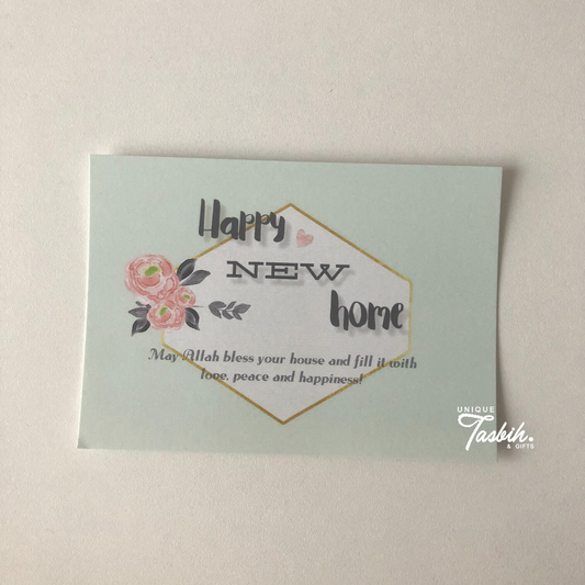 Muslim greeting card - New Home - Unique Tasbihs & Gifts