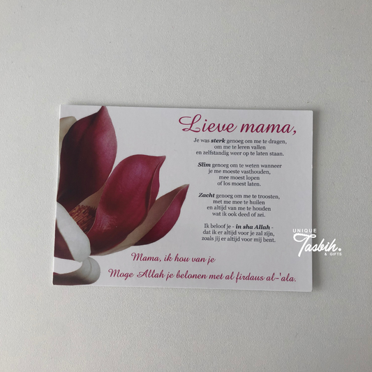 Muslim greeting card - Mom - Unique Tasbihs & Gifts