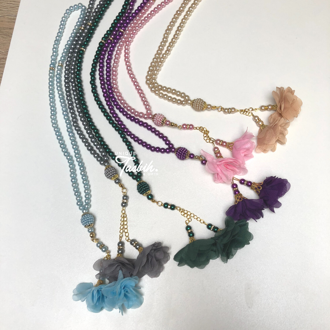 Tasbih 99 beads gold accents - Unique Tasbihs & Gifts