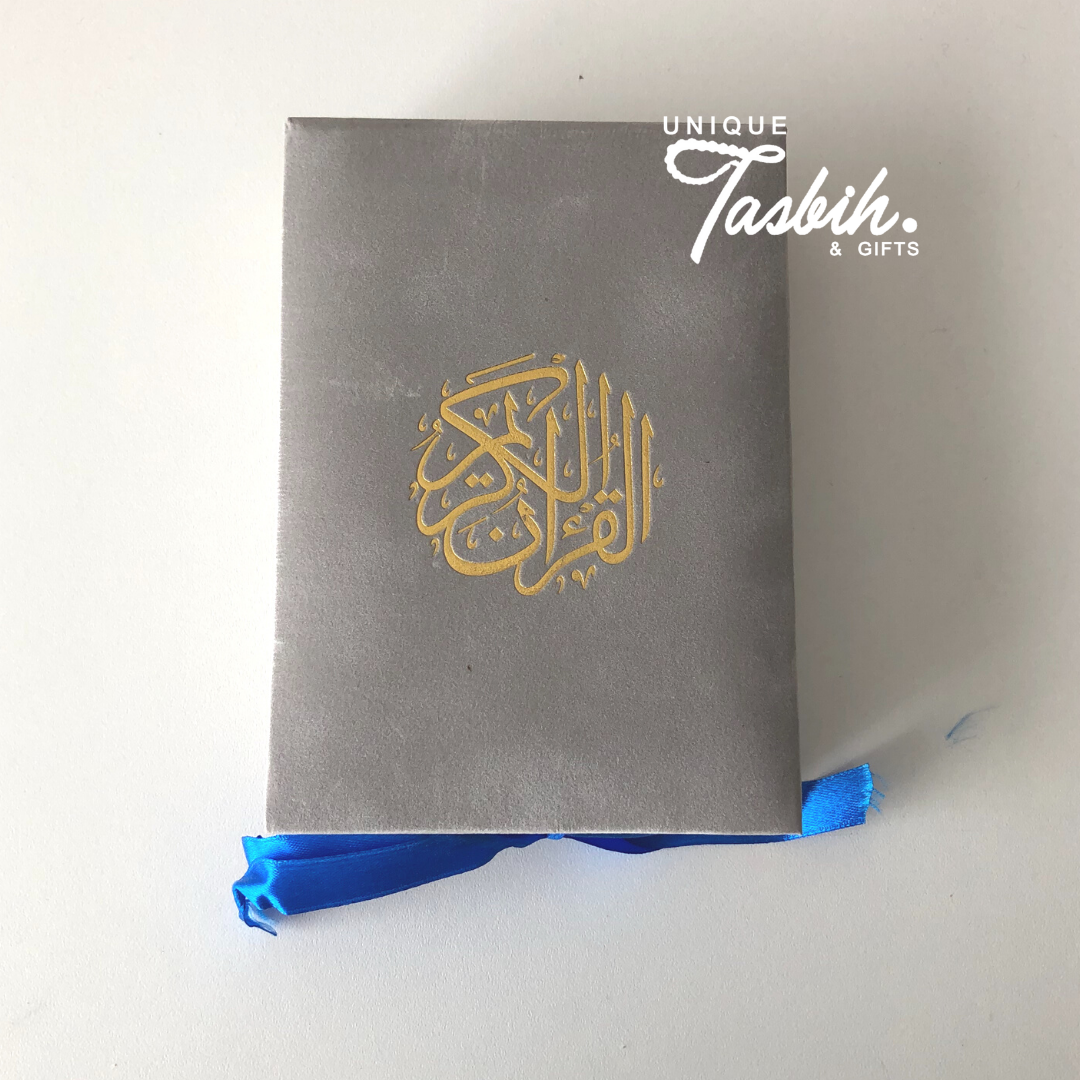 Arabic velvet Quran with matching box - Unique Tasbihs & Gifts