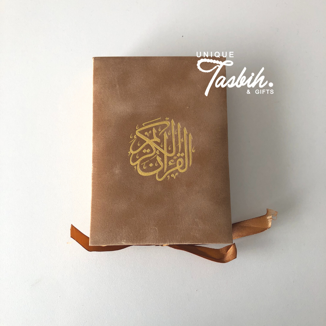 Arabic velvet Quran with matching box - Unique Tasbihs & Gifts