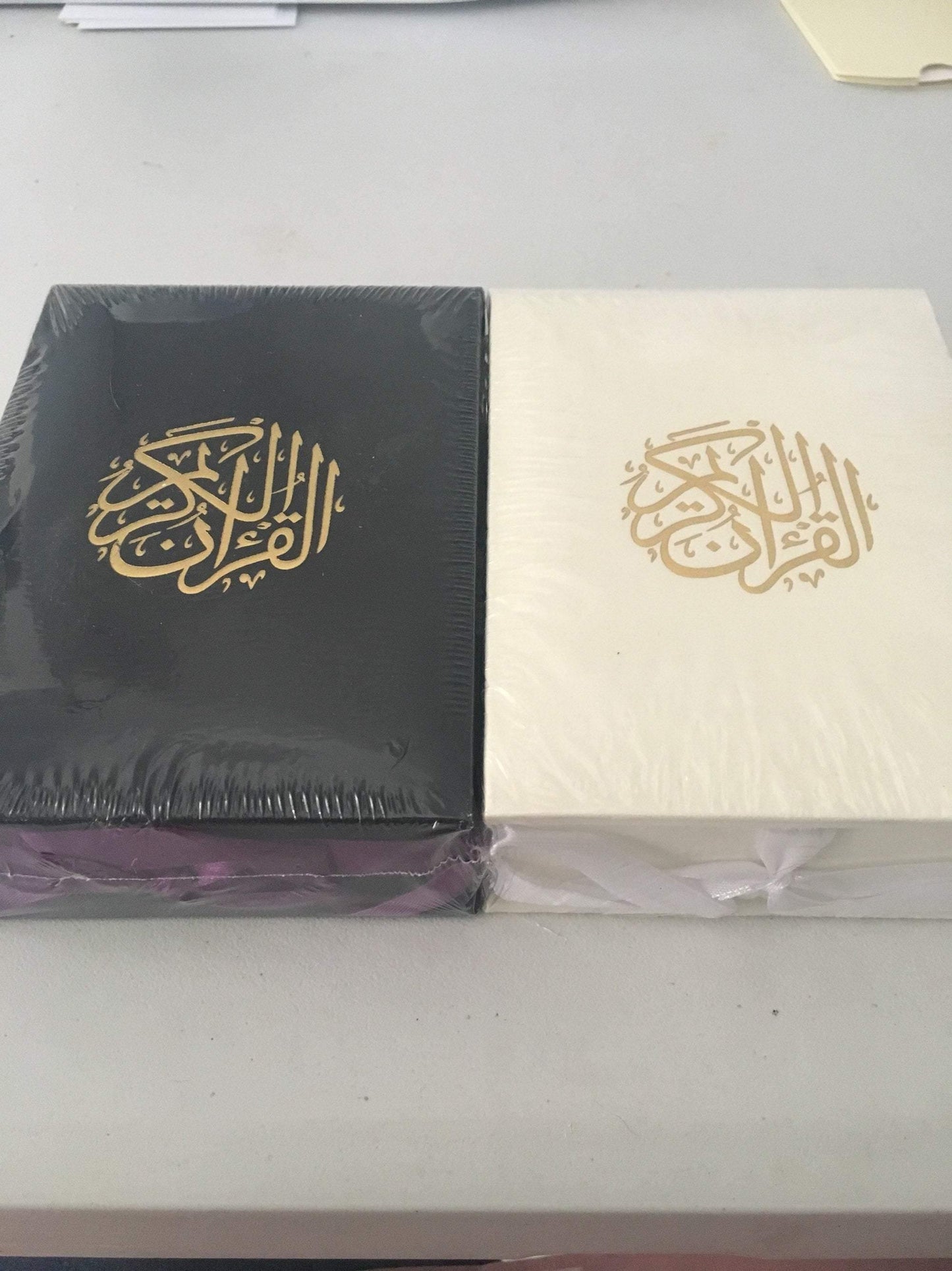 Velvet Quran with quranbox and personalised bookmark - Unique Tasbihs & Gifts