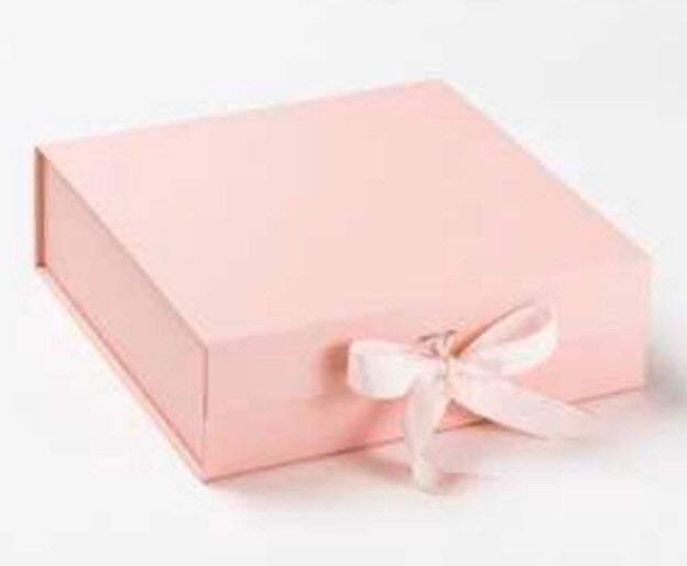 Personalized Eid mubarak gift box with silk ribbon - Unique Tasbihs & Gifts