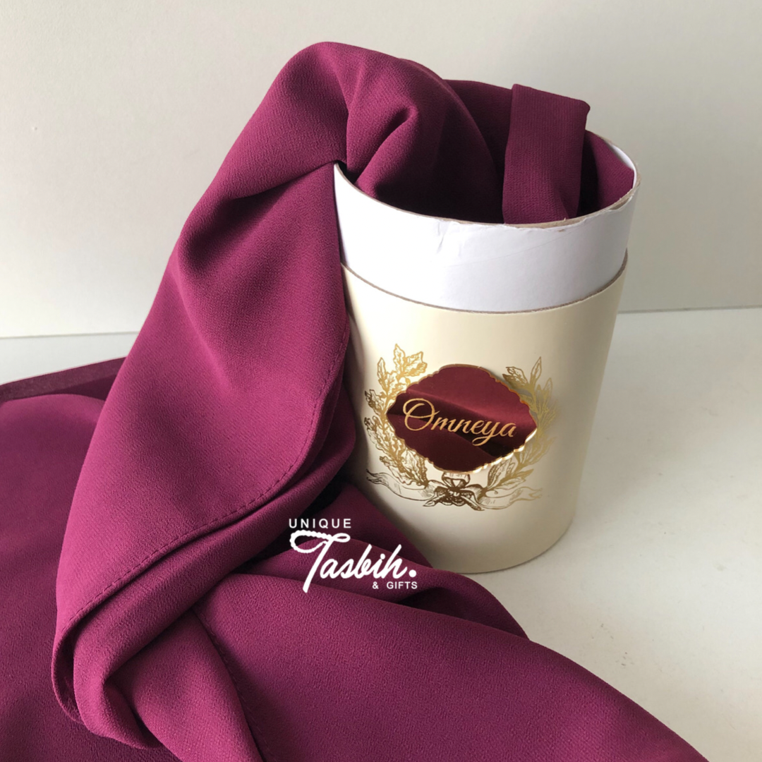 Chiffon scarf with personalised box - Unique Tasbihs & Gifts