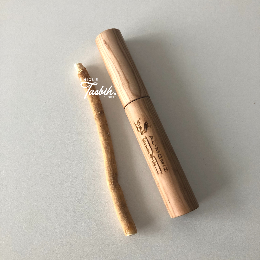 Miswak and wood holder (1 piece) - Unique Tasbihs & Gifts