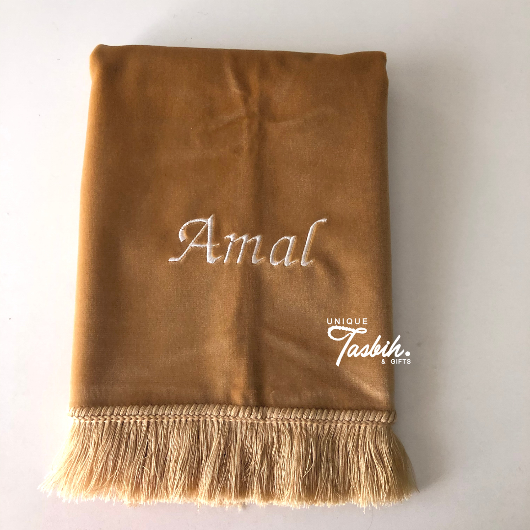Personalised prayer rug - Unique Tasbihs & Gifts