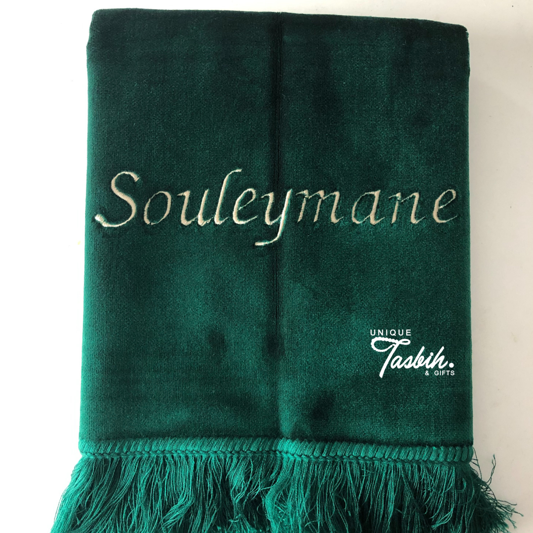 Personalised prayer rug - Unique Tasbihs & Gifts