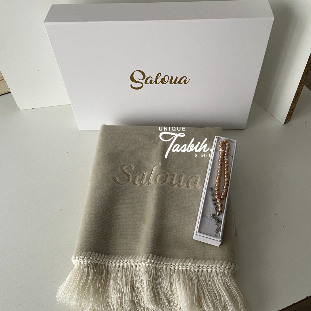 Coffret cadeau personnalisé (Tapis - Tasbih)