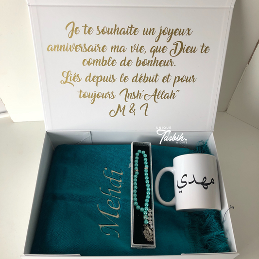 Personalized gift box (Rug - Tasbih - Mug)