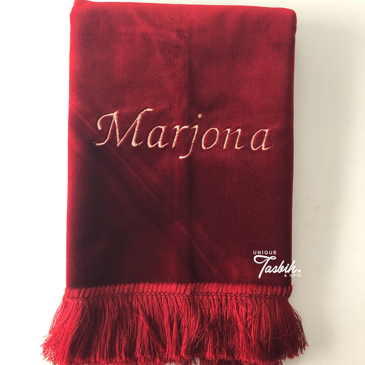 Personalised prayer rug (Red)