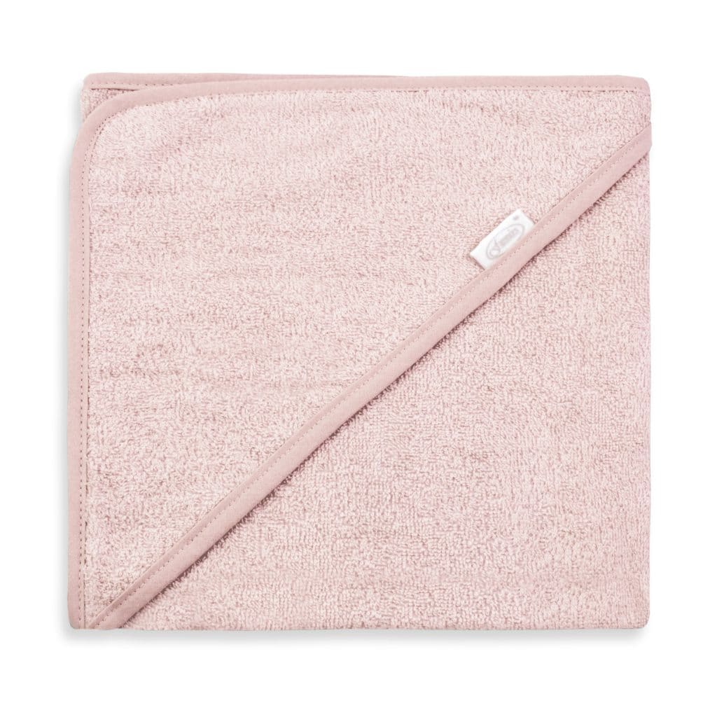 Newborn badcape met naam (Blush Pink)