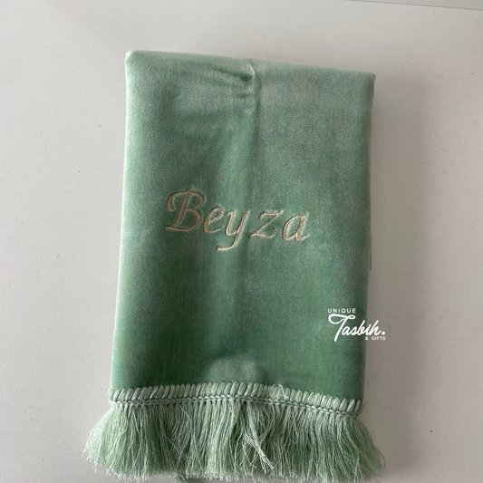 Personalised prayer rug (Mint Green)