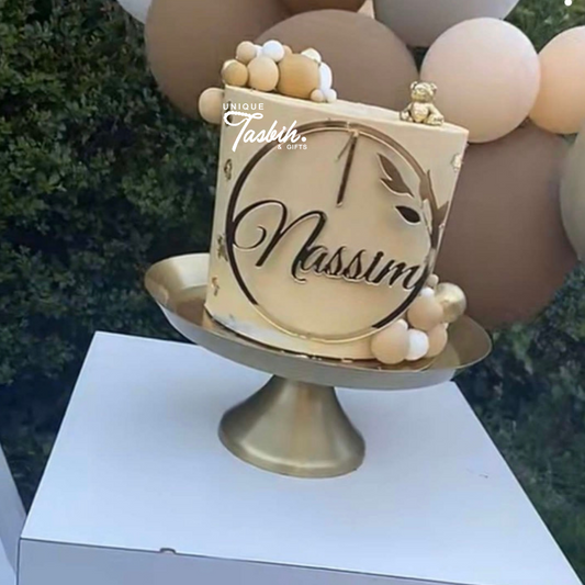 Caketopper birthday (Name and age) - Unique Tasbihs & Gifts