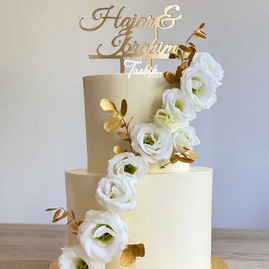 Caketopper Couples name - Unique Tasbihs & Gifts