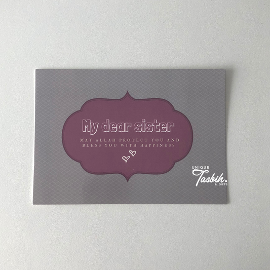 Muslim greeting card - Dear sister - Unique Tasbihs & Gifts