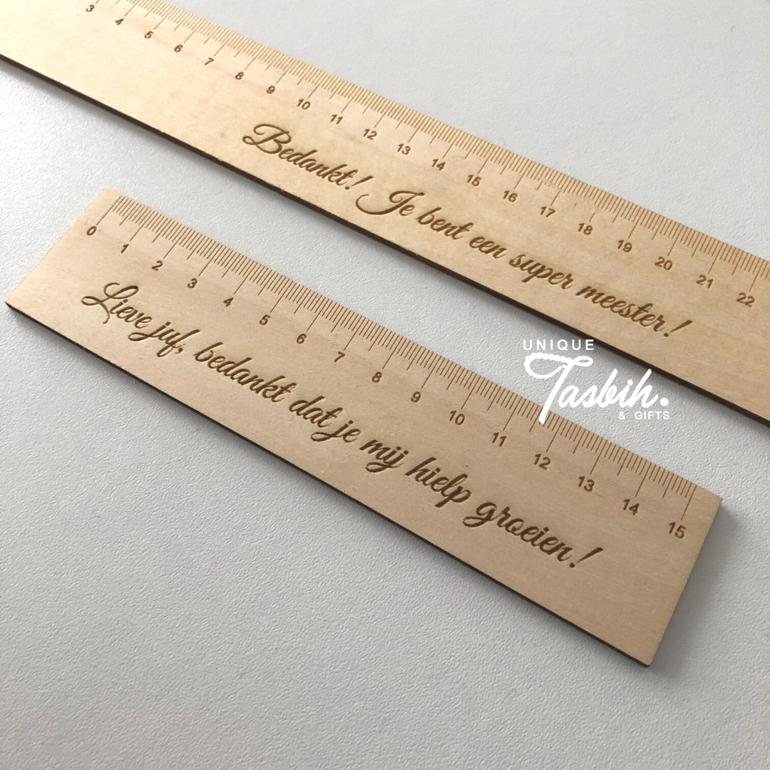 Ruler - Teacher's gift 15 or 30 cm - Unique Tasbihs & Gifts