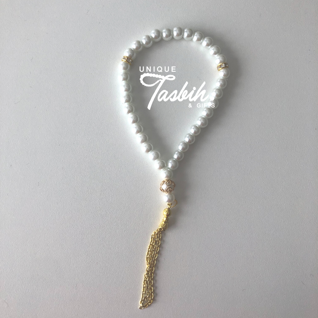 Tasbih 33 beads with gold accents - Unique Tasbihs & Gifts
