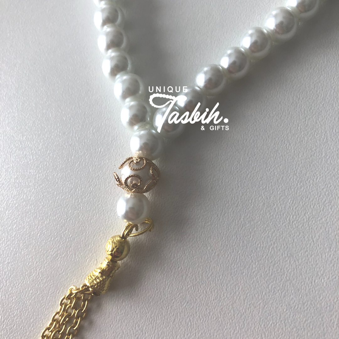Tasbih 33 beads with gold accents - Unique Tasbihs & Gifts