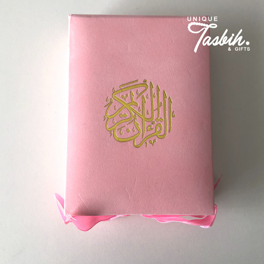 Arabic velvet Quran with matching box - Unique Tasbihs & Gifts