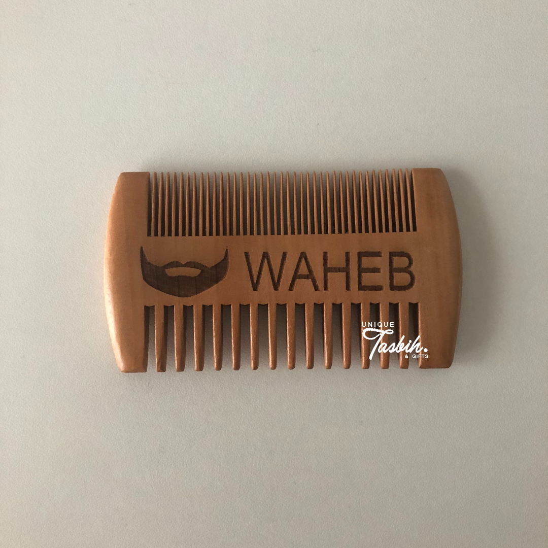 Beard brush and comb with name - Unique Tasbihs & Gifts