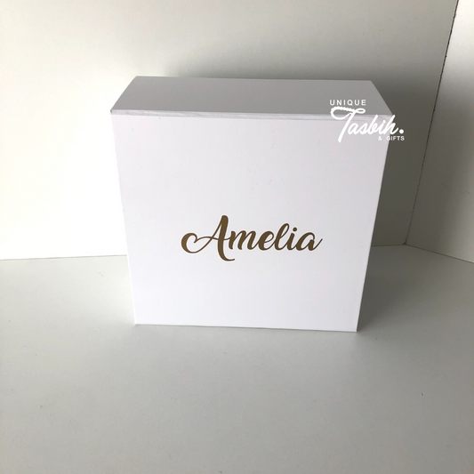 Giftbox with name and message (White or Black) - Unique Tasbihs & Gifts