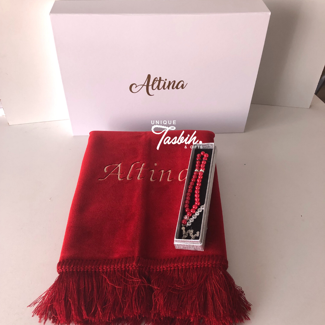 Personalised gift box (Rug - Tasbih) - Unique Tasbihs & Gifts