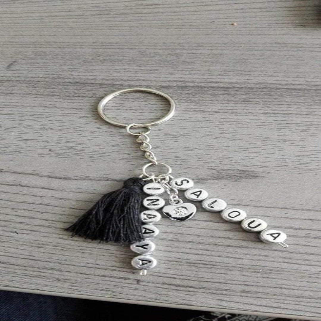 Personalised keychain with two names - Unique Tasbihs & Gifts