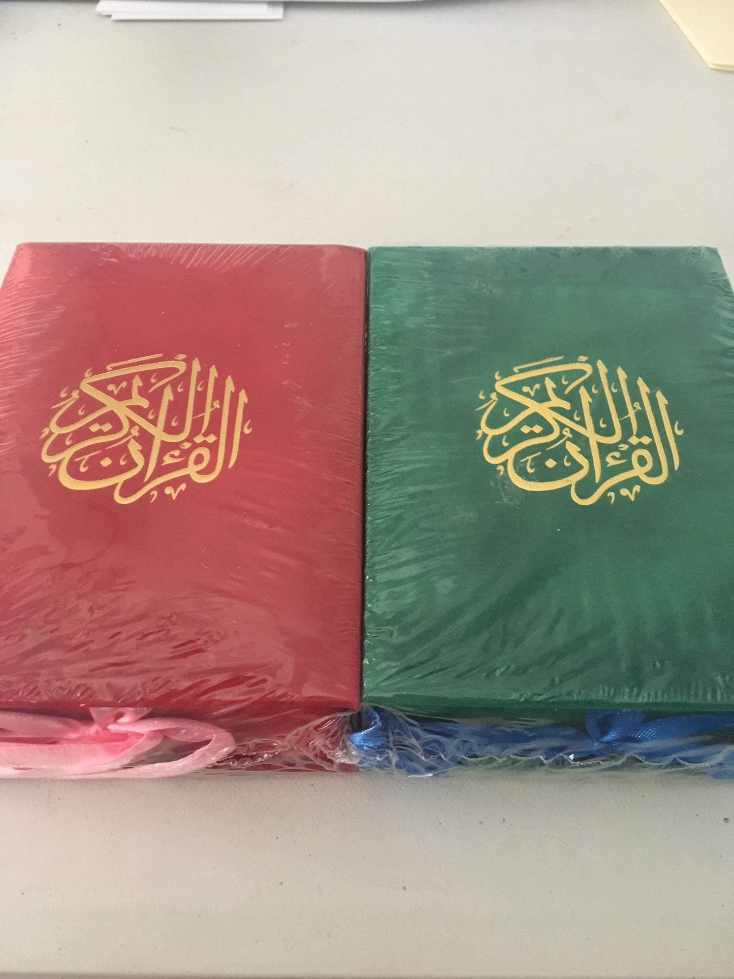 Velvet Quran with quranbox and personalised bookmark - Unique Tasbihs & Gifts