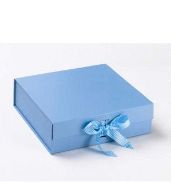 Personalized Eid mubarak gift box with silk ribbon - Unique Tasbihs & Gifts