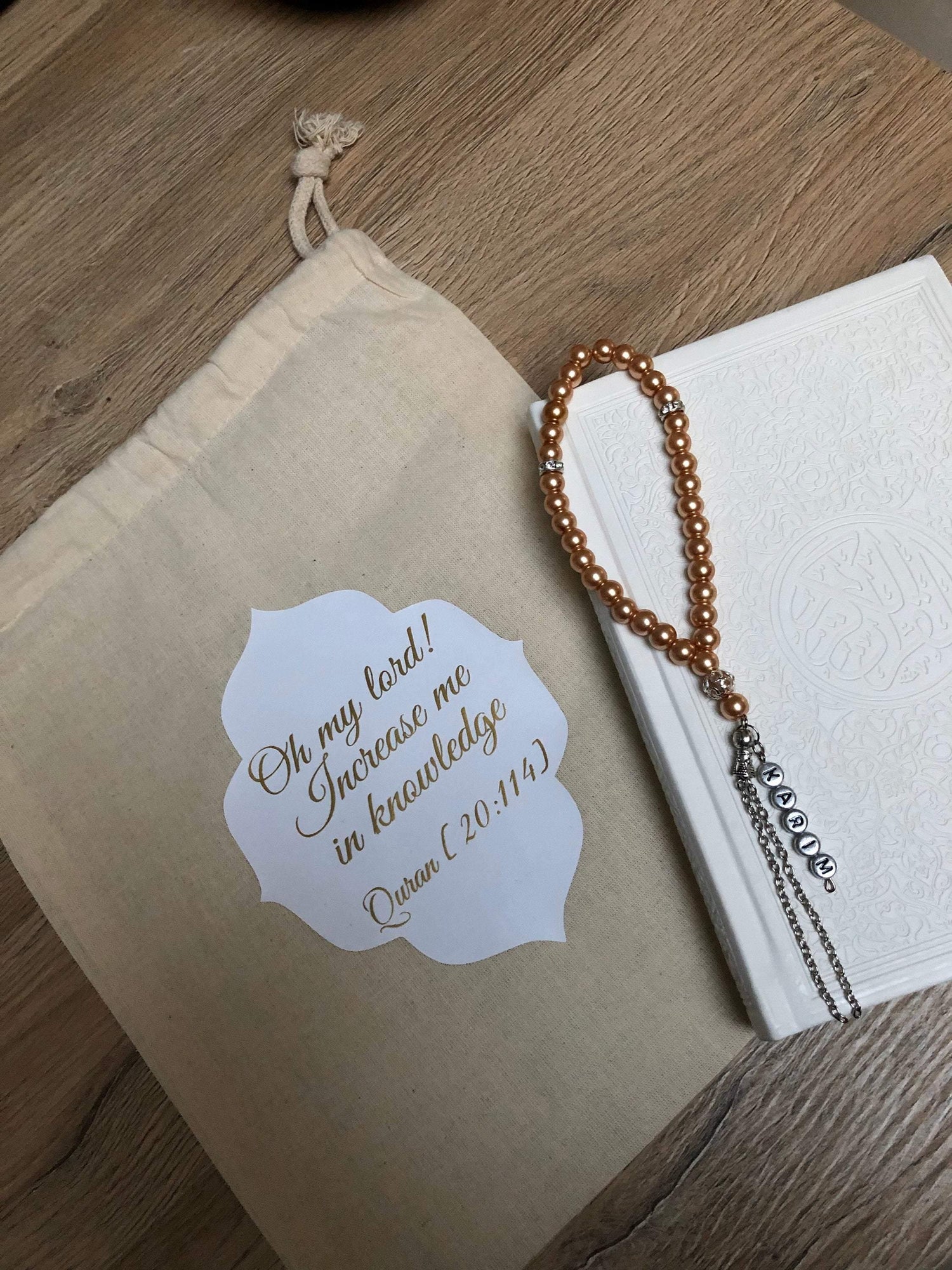 Arabic Quran with rainbow pages (incl. pouch and tasbih) - Unique Tasbihs & Gifts