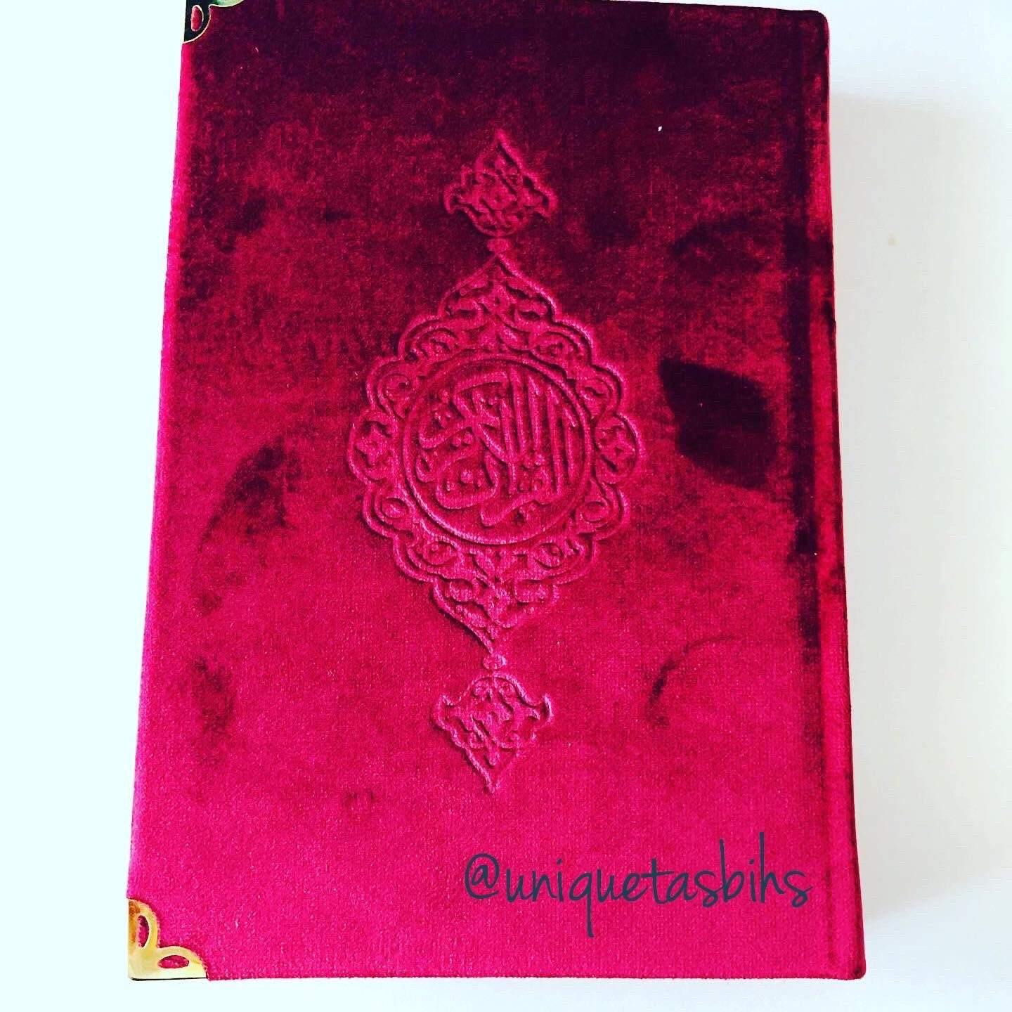 Velvet Arabic Quran with tasbih - Unique Tasbihs & Gifts