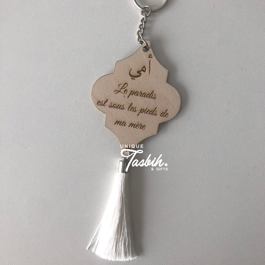 Personalized keychain with message - Unique Tasbihs & Gifts
