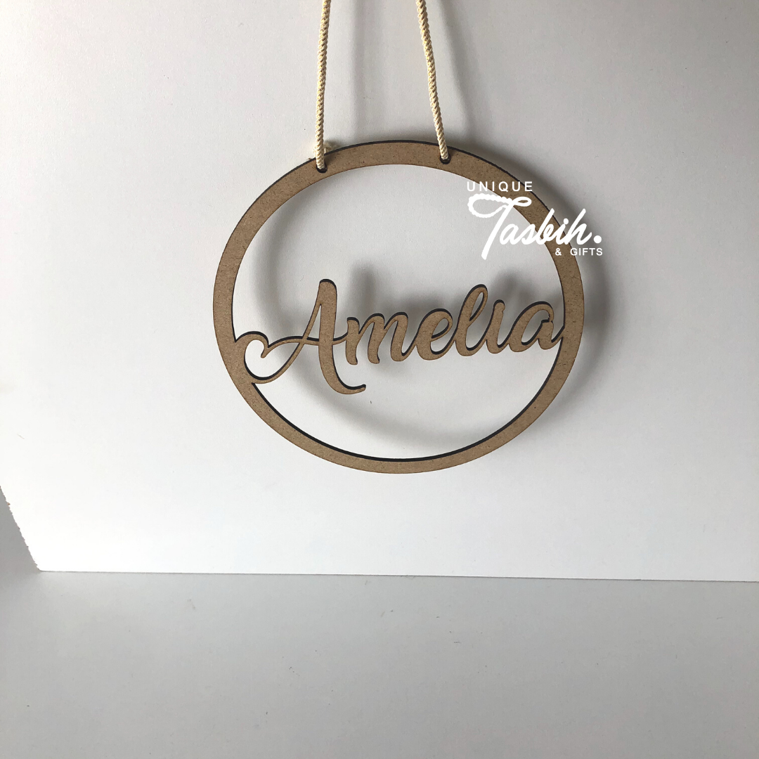 Personalized MDF name decoration - Unique Tasbihs & Gifts
